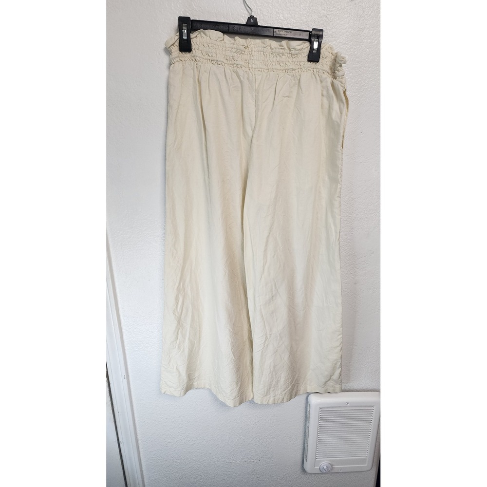 Anthropologie Wide Leg Pants Womens S Cream Good - Picture 2 of 7